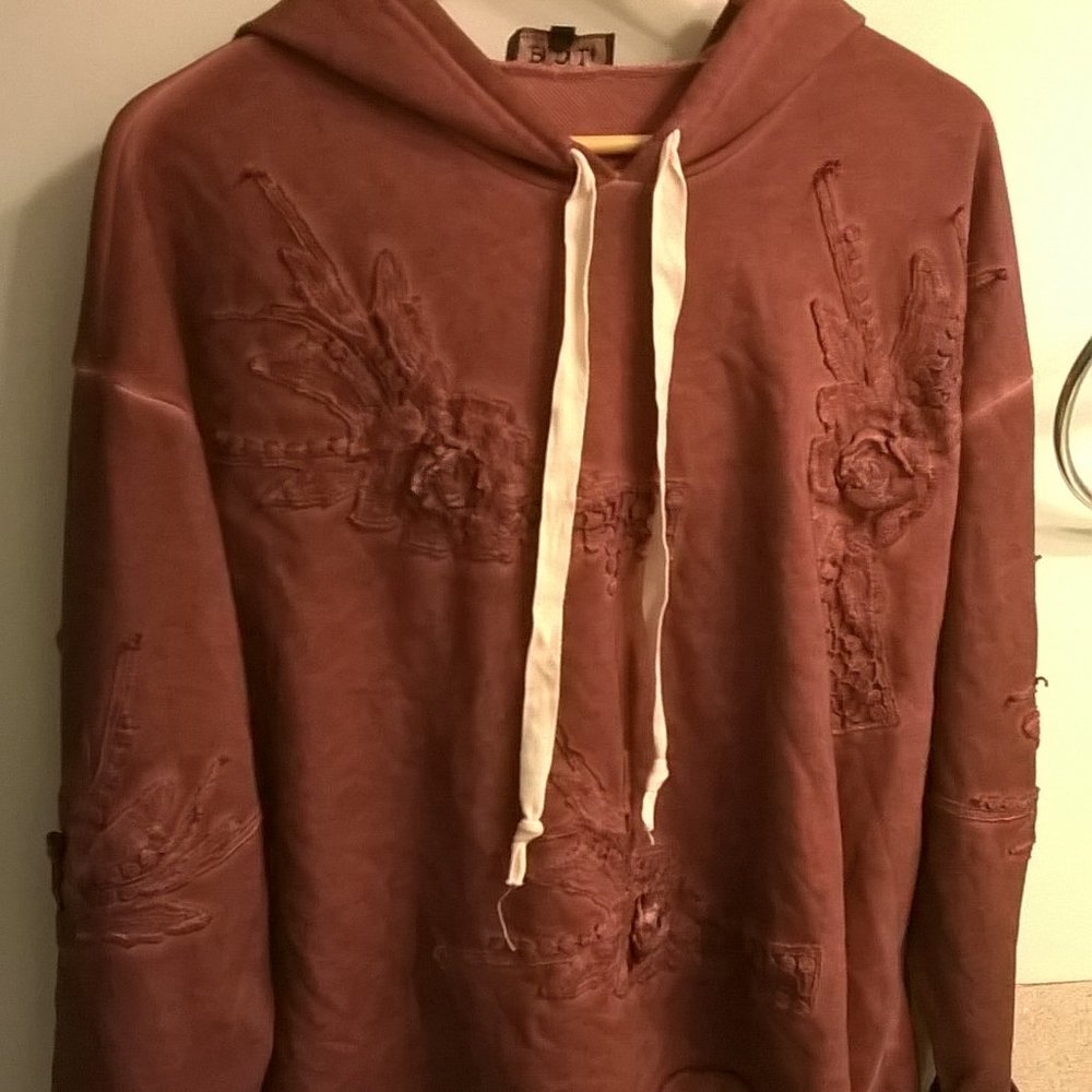 POL Mauve Embroidered Hoodie